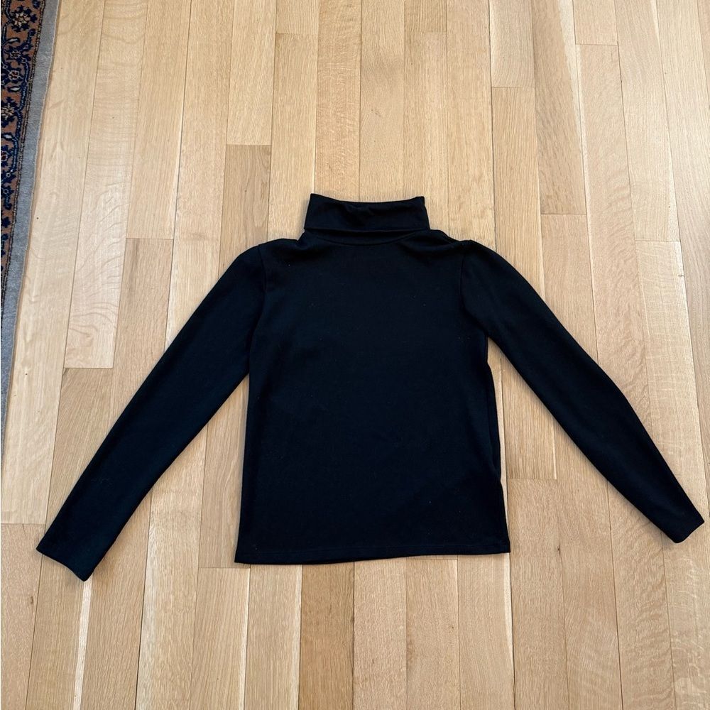 Black Turtleneck Long Sleeve Top